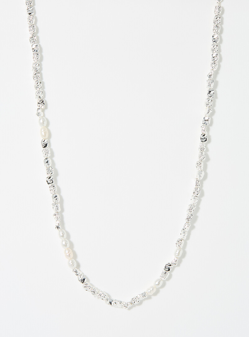 Pearl and hammered-nugget necklace Exclusive Simons x Pilgrim collection product image 2
