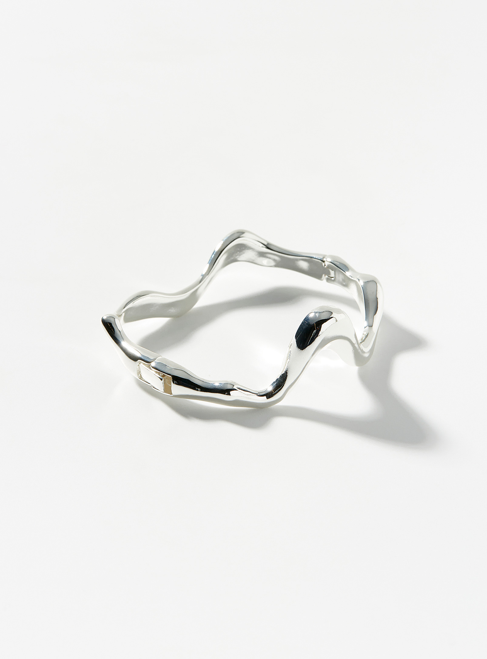 Pilgrim Curved Rigid Bracelet In Metallic