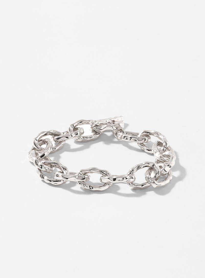 Oval wavy link chain bracelet Exclusive Simons x Pilgrim collection product image (primary)
