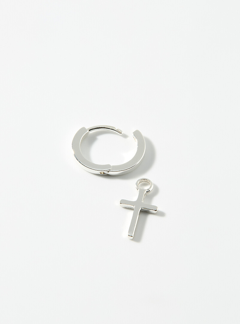 Cross and hoop earring product image 2