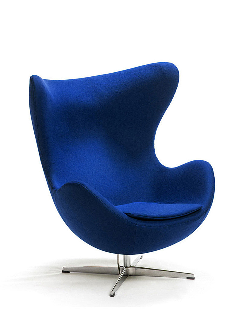 Simons Maison: Le fauteuil captivant en laine Bleu royal-saphir