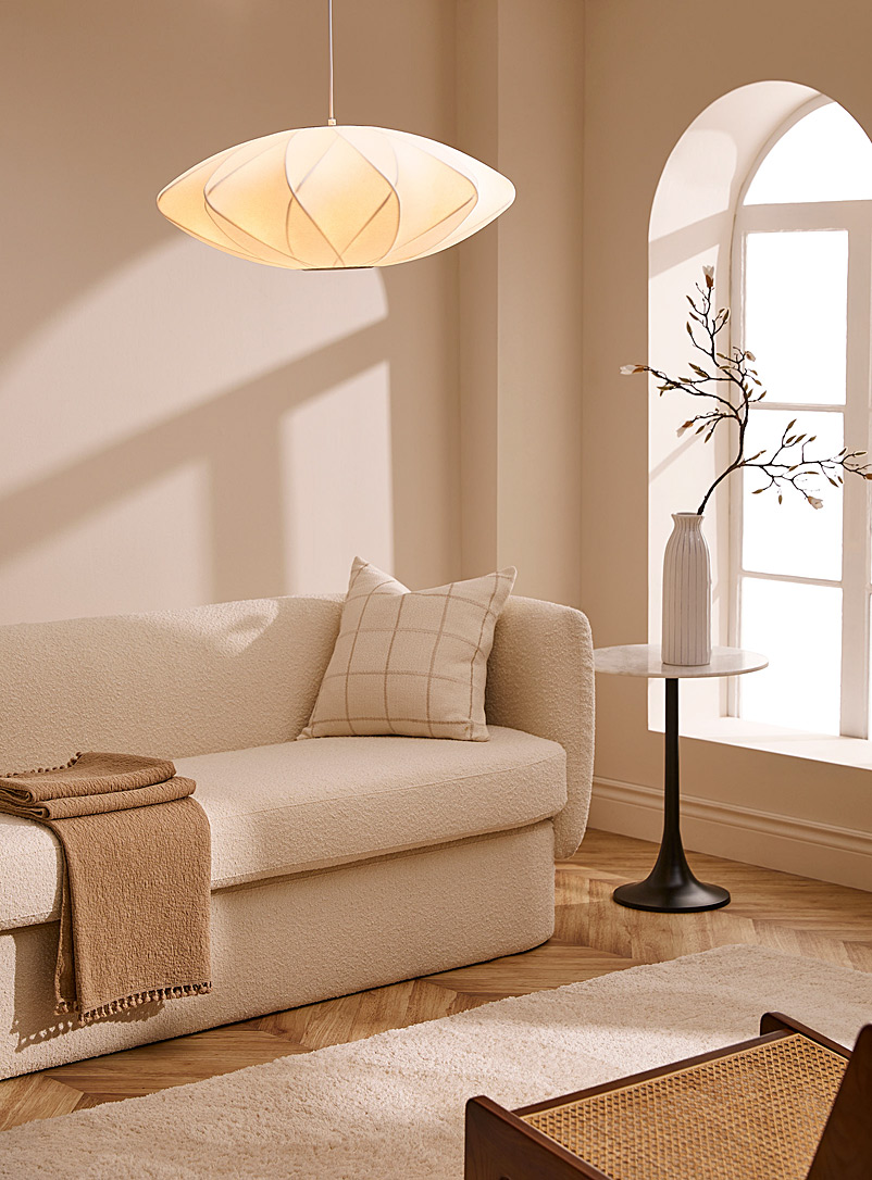 White cocoon hanging lamp | Simons Maison | Online-Only