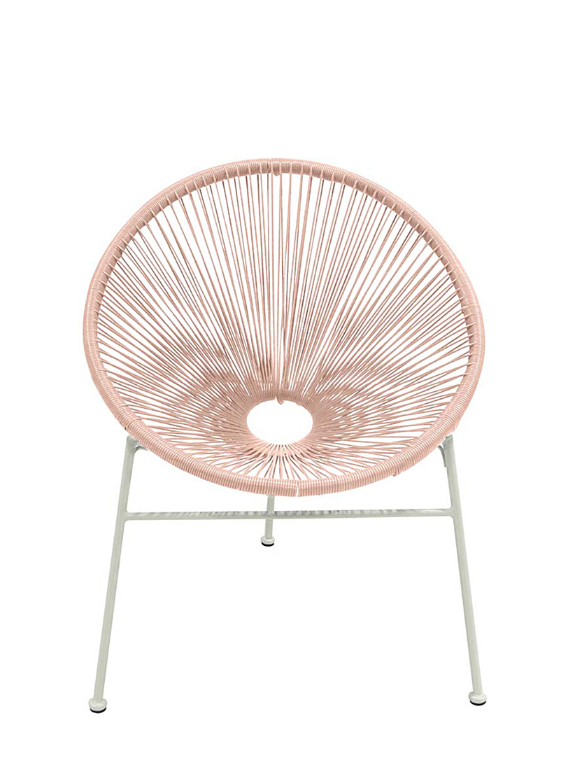 Simons Maison Dusky Pink Openwork circular outdoor chair