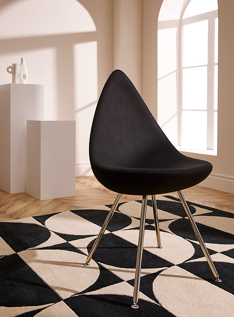 Simons Maison Black Black velvet dining chair