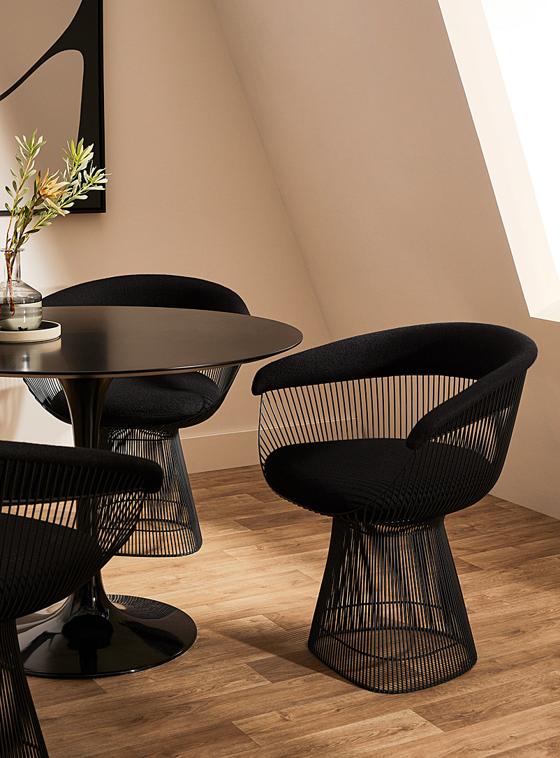 Simons Maison Black Openwork velvet dining chair