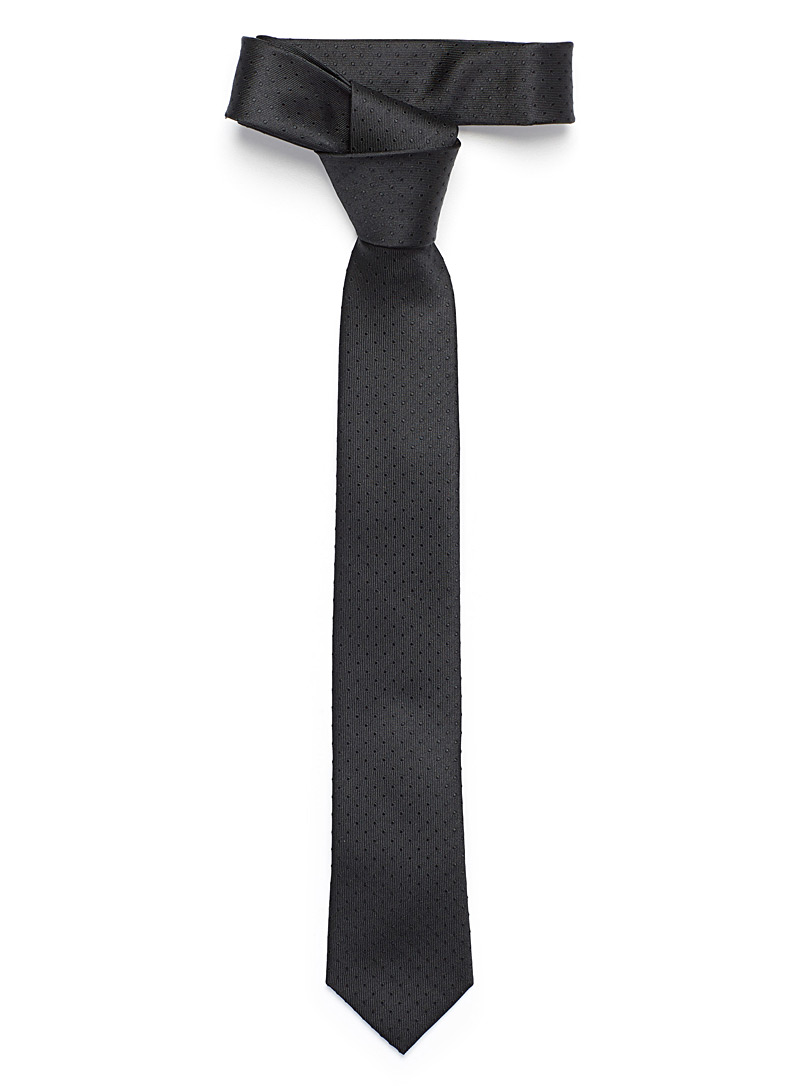 Le 31: La cravate minipois Noir pour homme