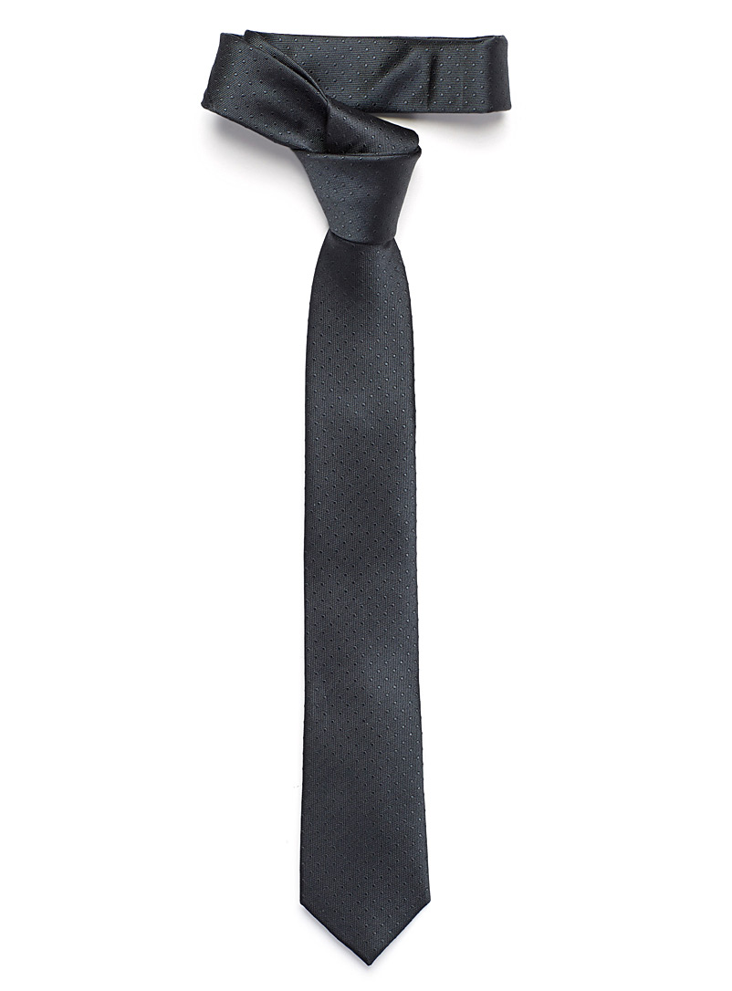 Le 31 Charcoal Mini dot tie for men