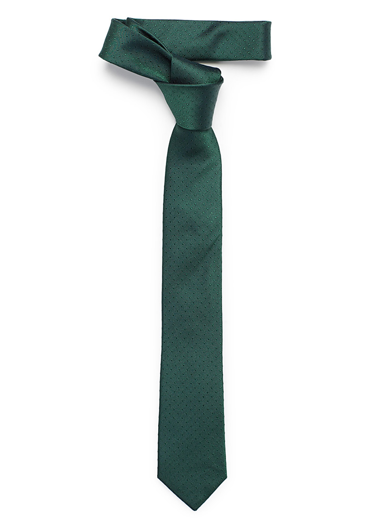 Le 31: La cravate minipois Vert pour homme