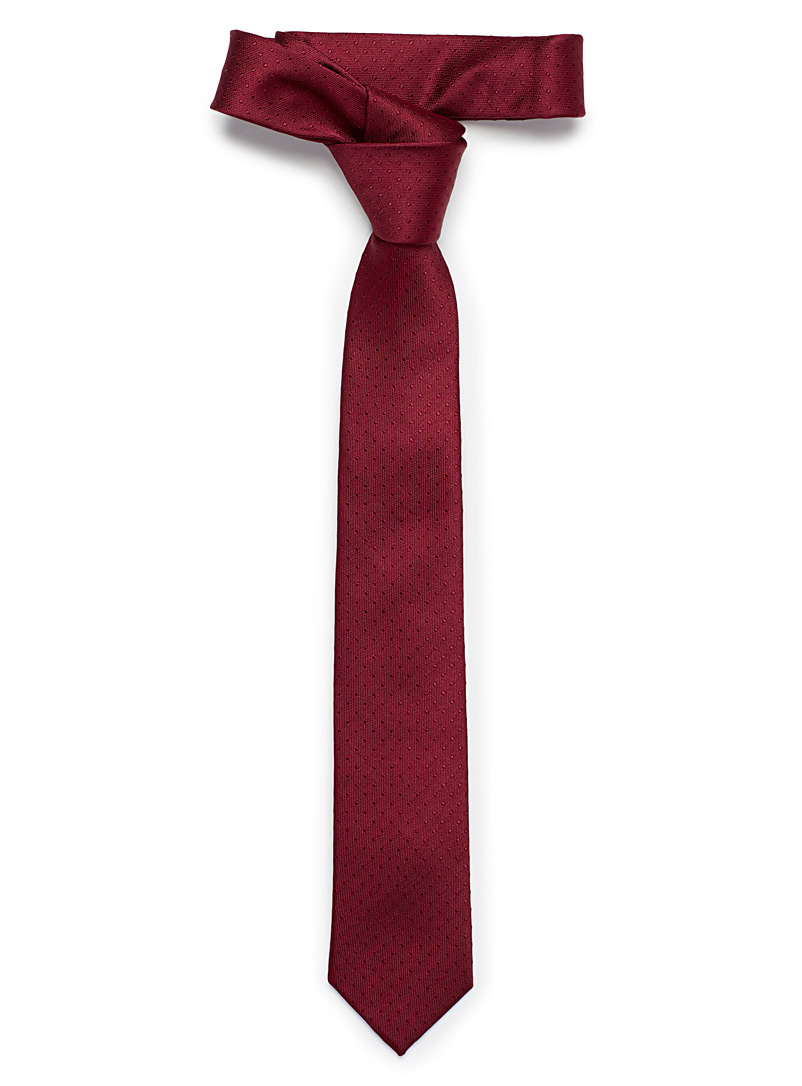 Le 31: La cravate minipois Rouge foncé-vin-rubis pour homme