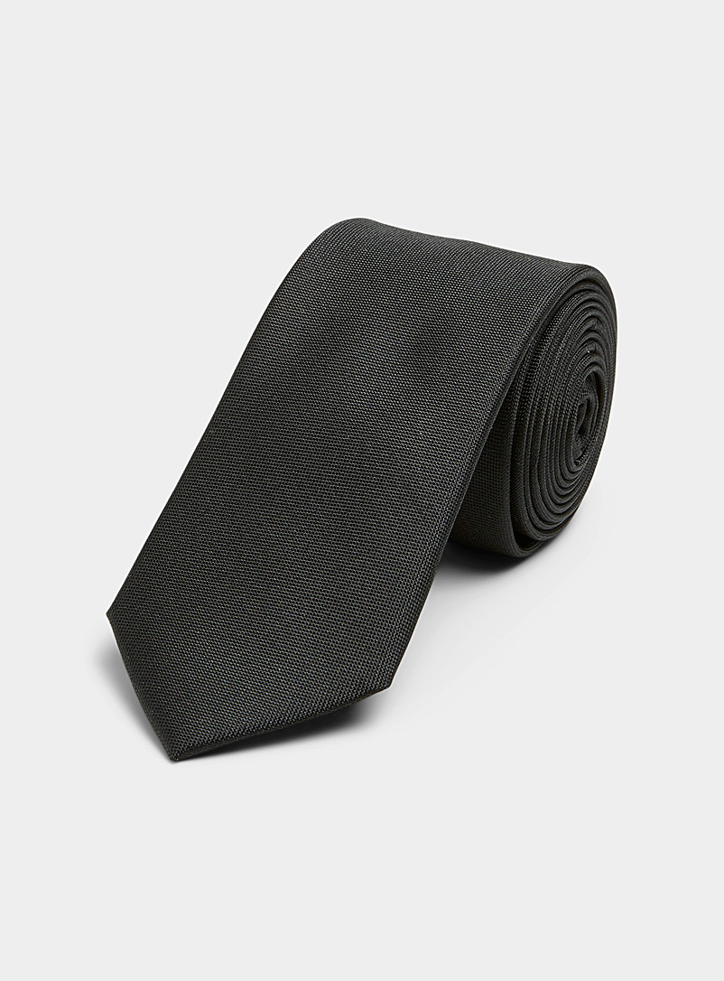 Le 31 Black Iridescent coloured tie for men