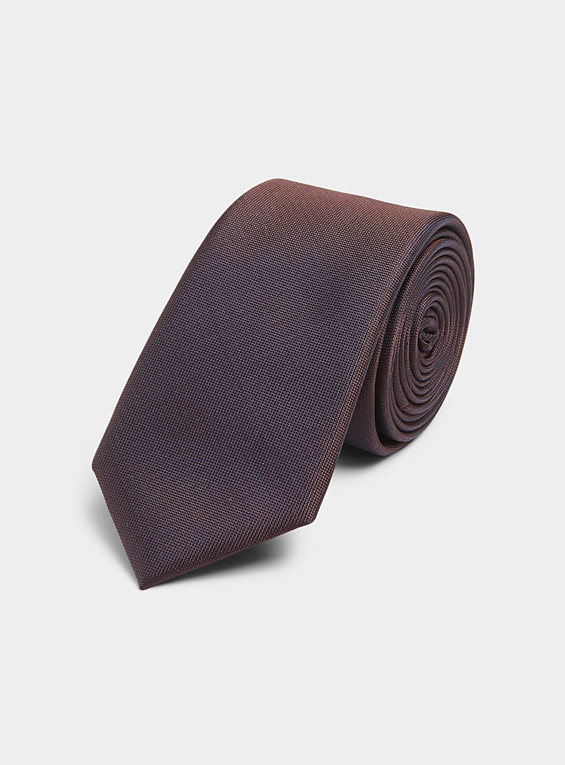Le 31: La cravate colorée irisée Cuivre - Rouille pour homme
