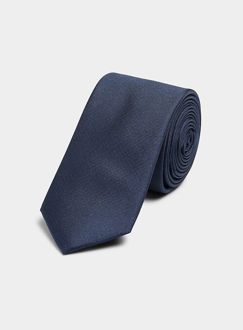Le 31 Marine Blue Iridescent coloured tie for men