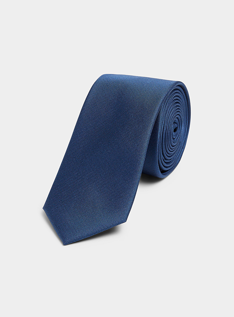 Le 31: La cravate colorée irisée Bleu moyen - Ardoise pour homme