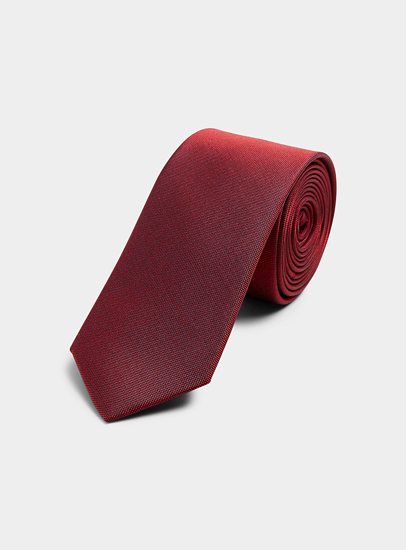 Le 31 Red Iridescent coloured tie for men