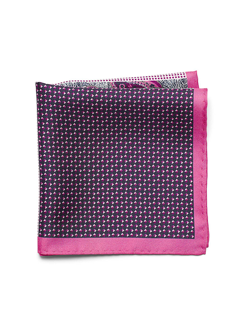 Le 31 Pink 4-in-1 colourful pocket square for men