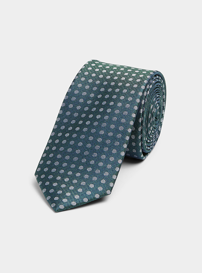 Le 31 Green Dotted tie for men