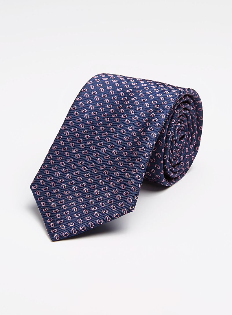 Le 31 Blue Minimalist paisley tie for men