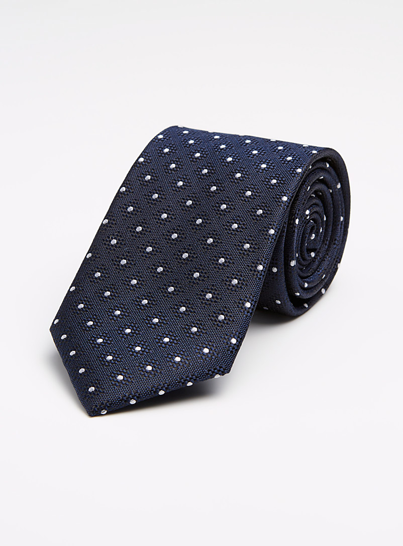 Le 31: La cravate pois minimalistes Bleu pour homme