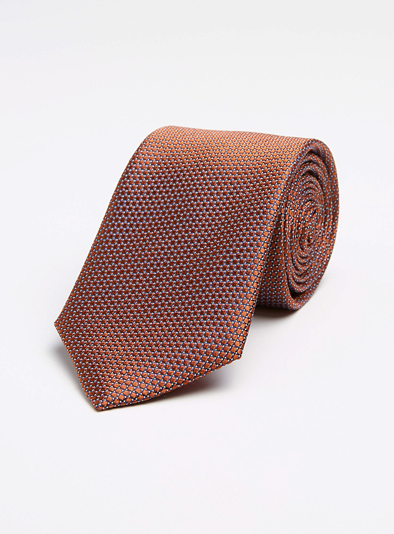 Le 31 Copper Pin dot jacquard tie for men