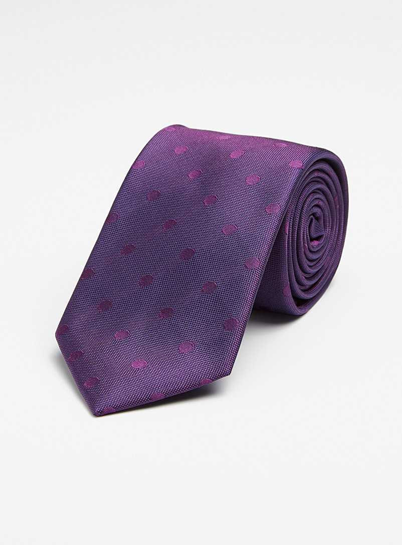 Le 31 Dark Crimson Tone-on-tone dot tie for men