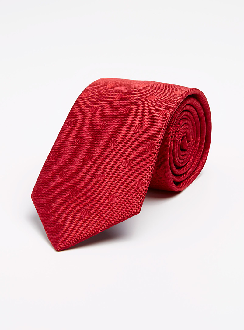 Le 31: La cravate pois ton sur ton Rouge pour homme