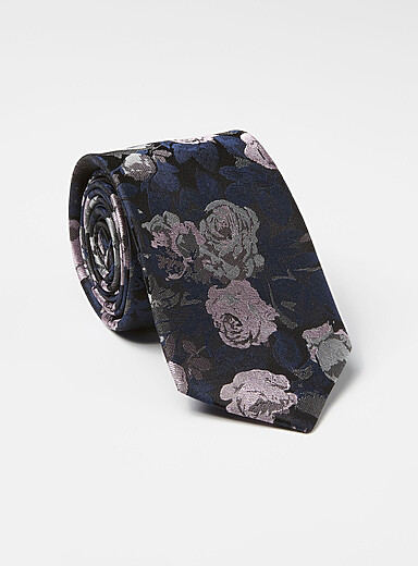La cravate jacquard floral