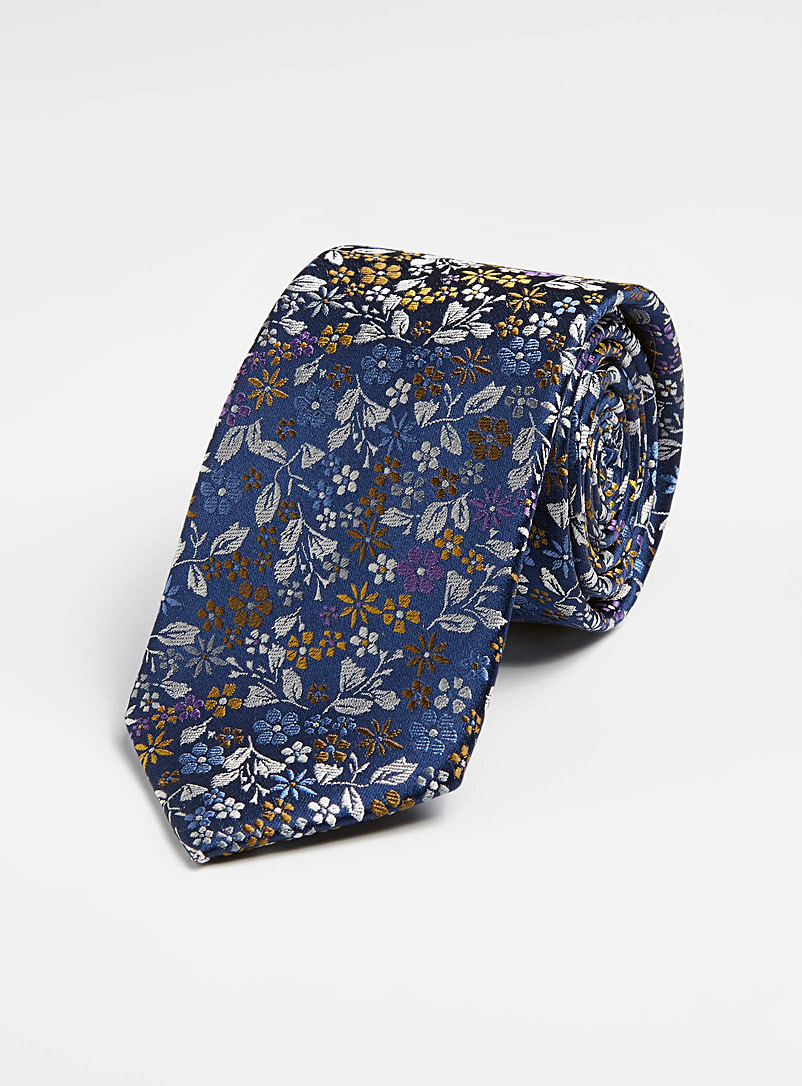 Le 31: La cravate bouquet sauvage Bleu pour homme