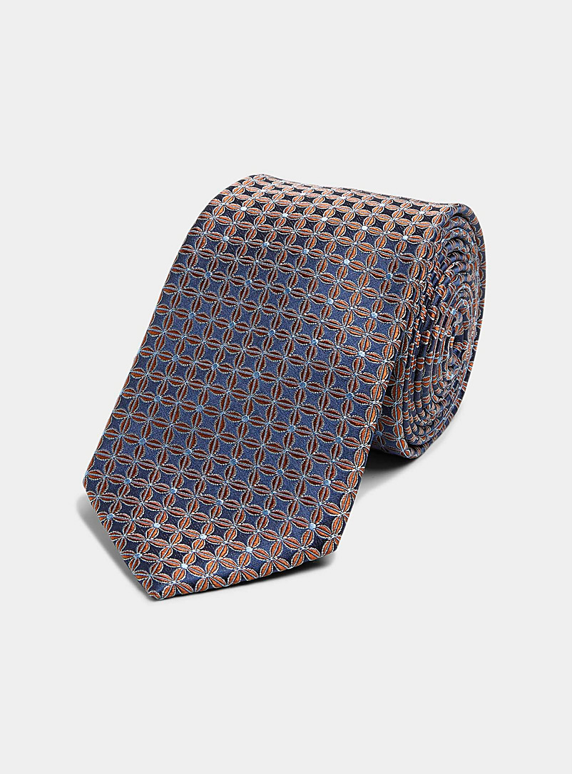 Le 31: La cravate mosaïque florale Brun moyen pour homme