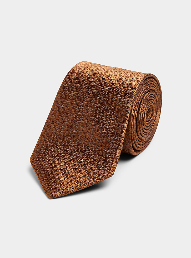 Le 31: La cravate effet gravé Bronze ambre pour homme