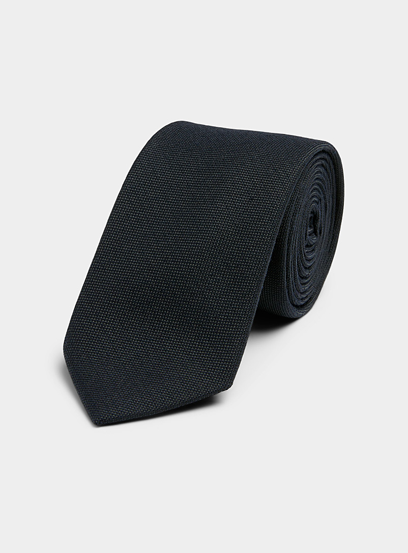 Le 31: La cravate piquée marine Marine pour homme