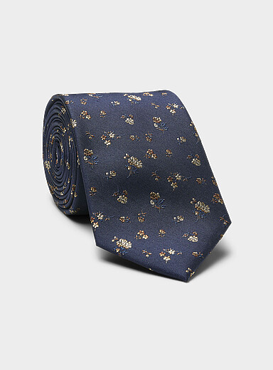 La cravate jacquard fleurs d'&eacute;t&eacute;