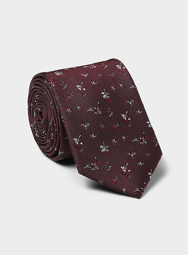 La cravate jacquard fleurs d'&eacute;t&eacute;