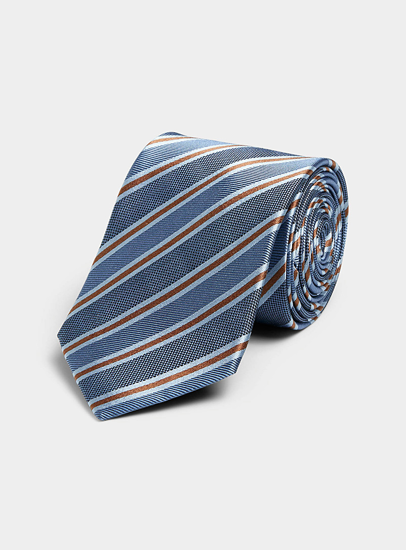 Le 31 Blue Diagonal stripe colourful tie for men