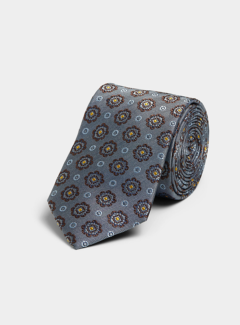 Floral Medallion Mini chevron Tie Le 31 Shop Regular Ties Simons floral-medallion-mini-chevron-tie-le-31-shop-regular-ties-simons