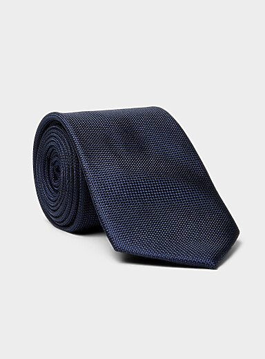 Check jacquard satiny tie