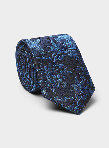 Jacquard foliage emerald tie