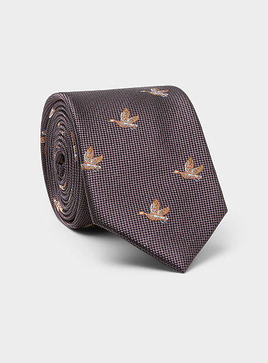 La cravate jacquard oiseaux migrateurs