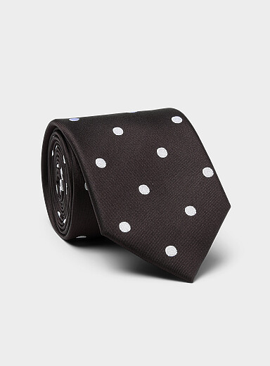 La cravate pure soie &agrave; pois