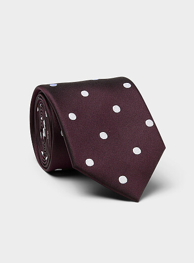 La cravate pure soie &agrave; pois