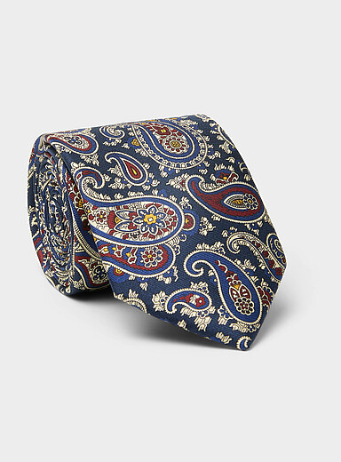 Opulent paisley pure silk tie