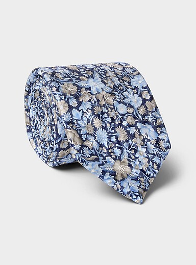 Cool floral 100% silk tie