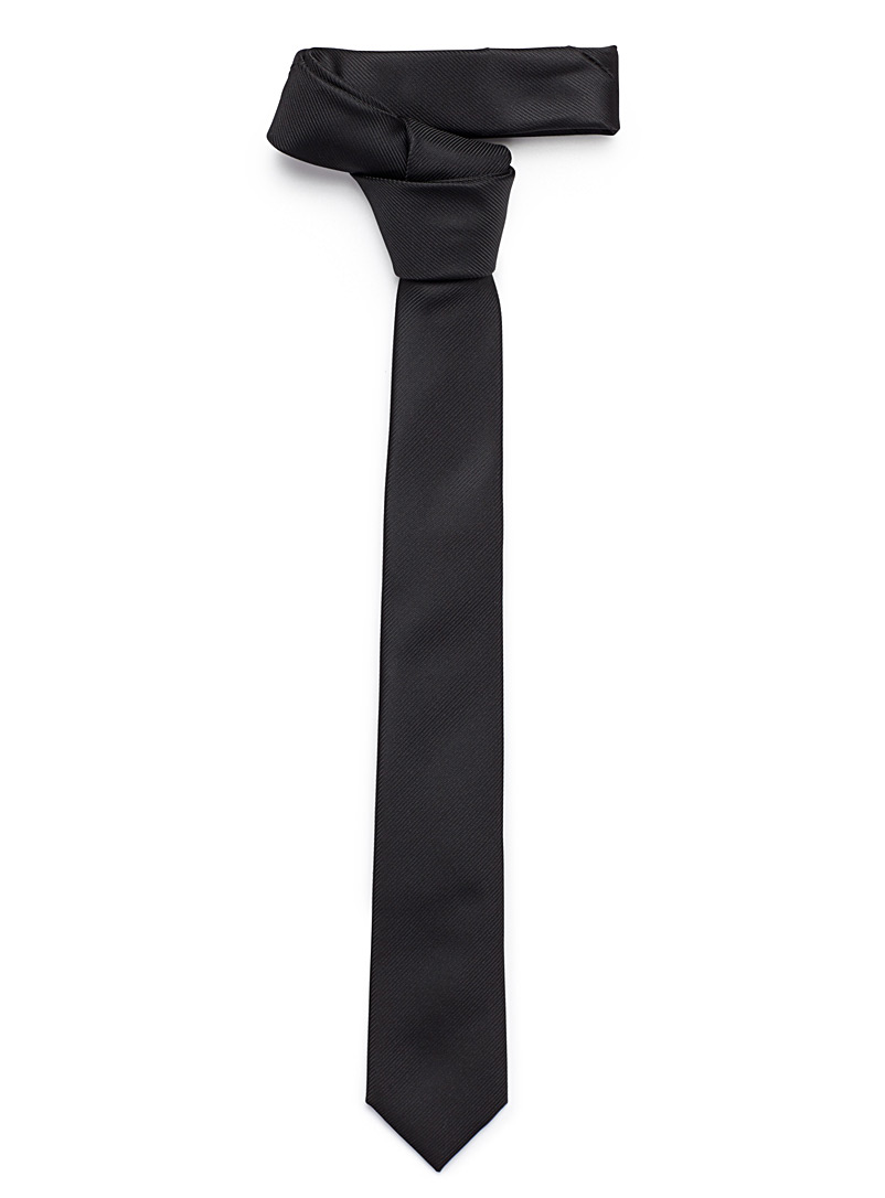 Le 31: La cravate lustrée Noir pour homme