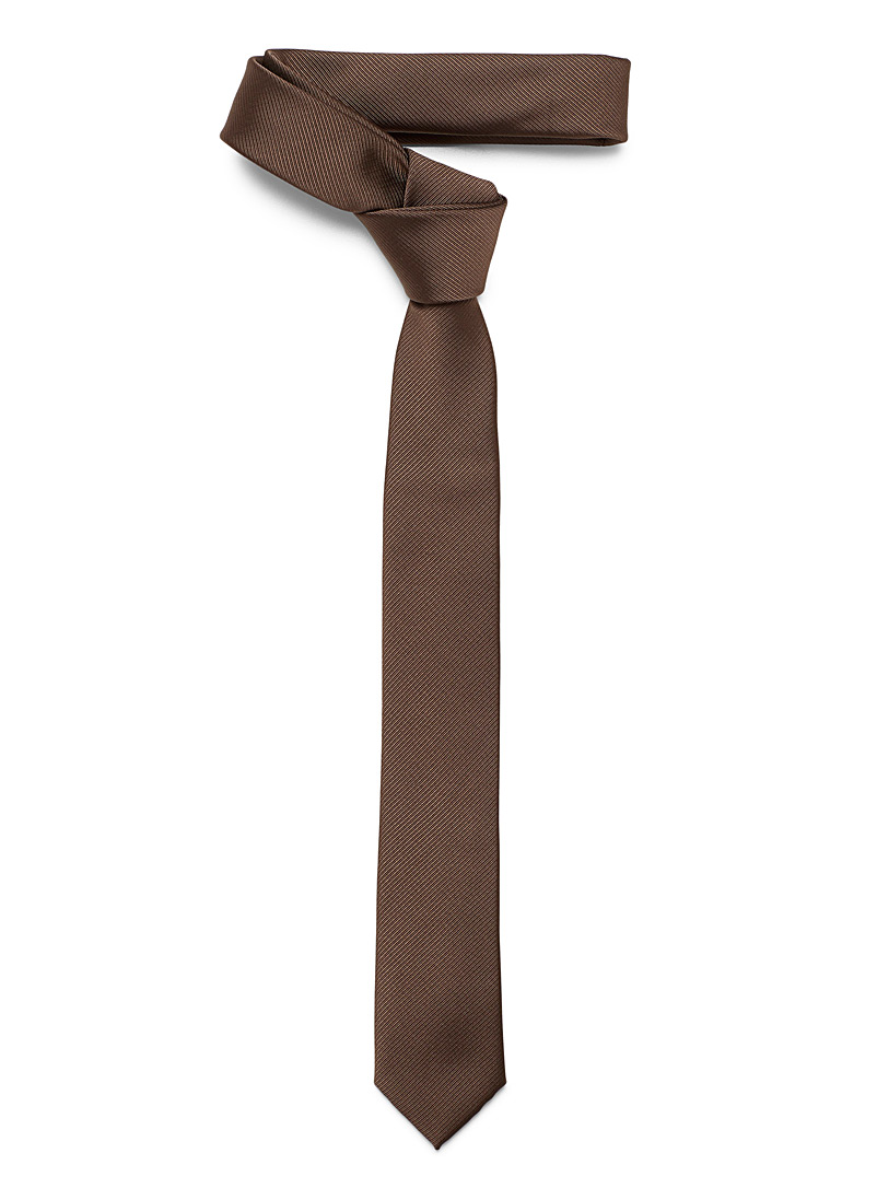 Le 31 Brown Shiny tie for men