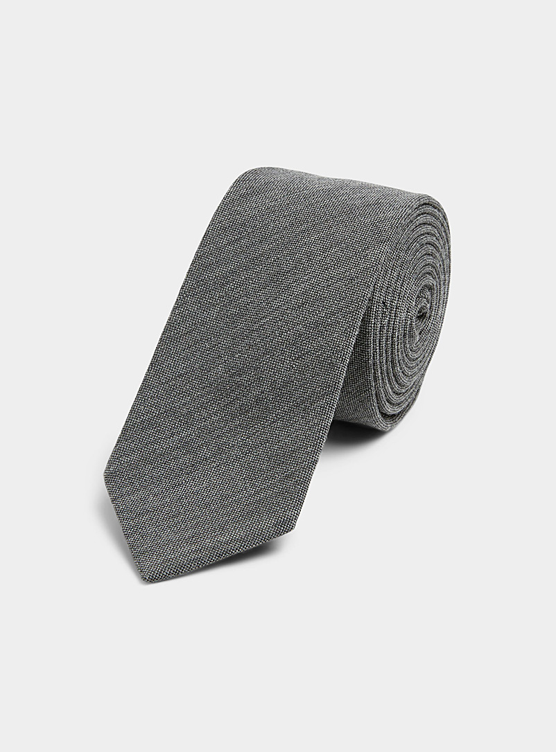 Le 31: La cravate lainage uni Gris pour homme