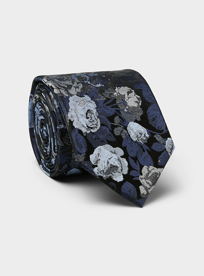 Floral jacquard tie product image (primary)