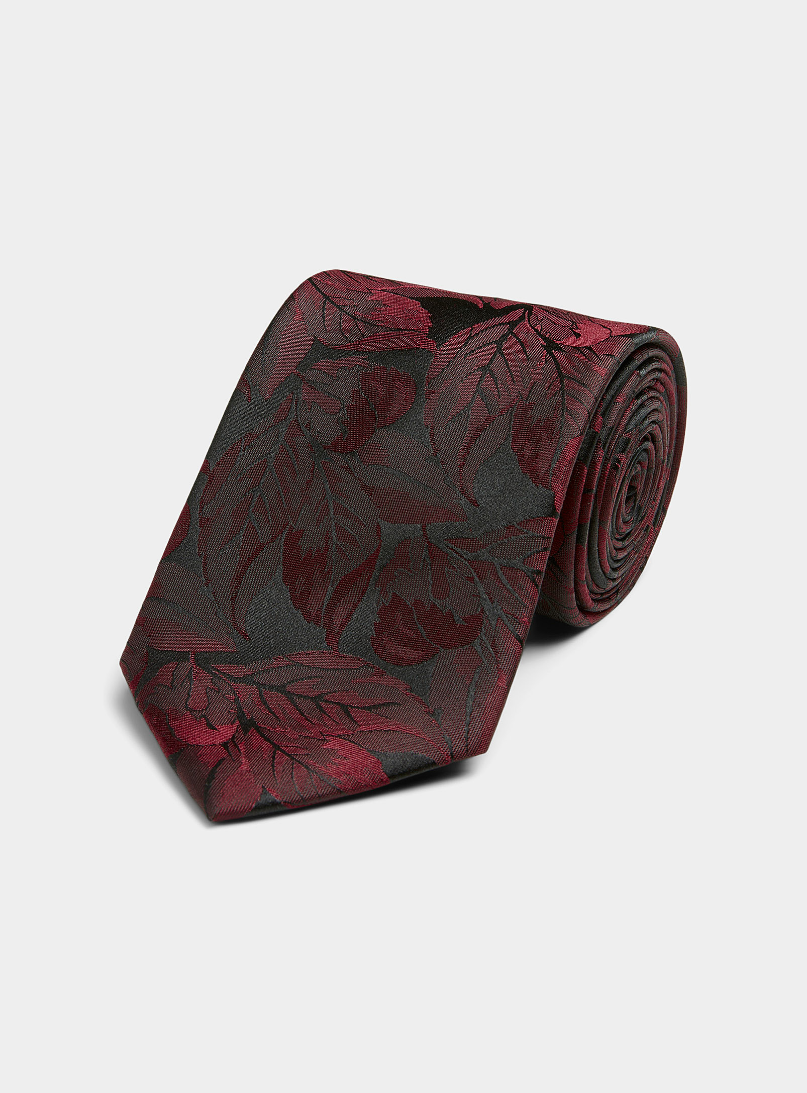 Le 31 - Men's Lush foliage burgundy tie