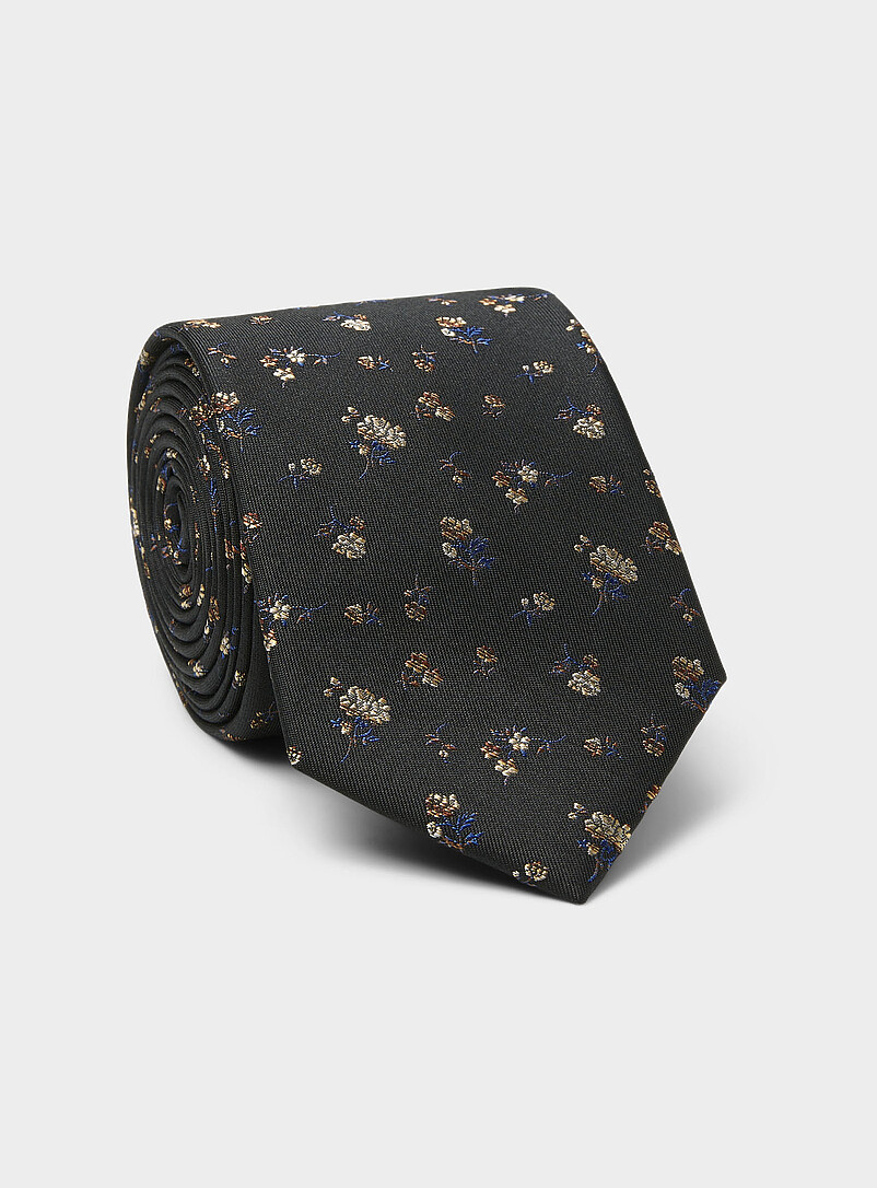 Summer flower jacquard tie product image (primary)