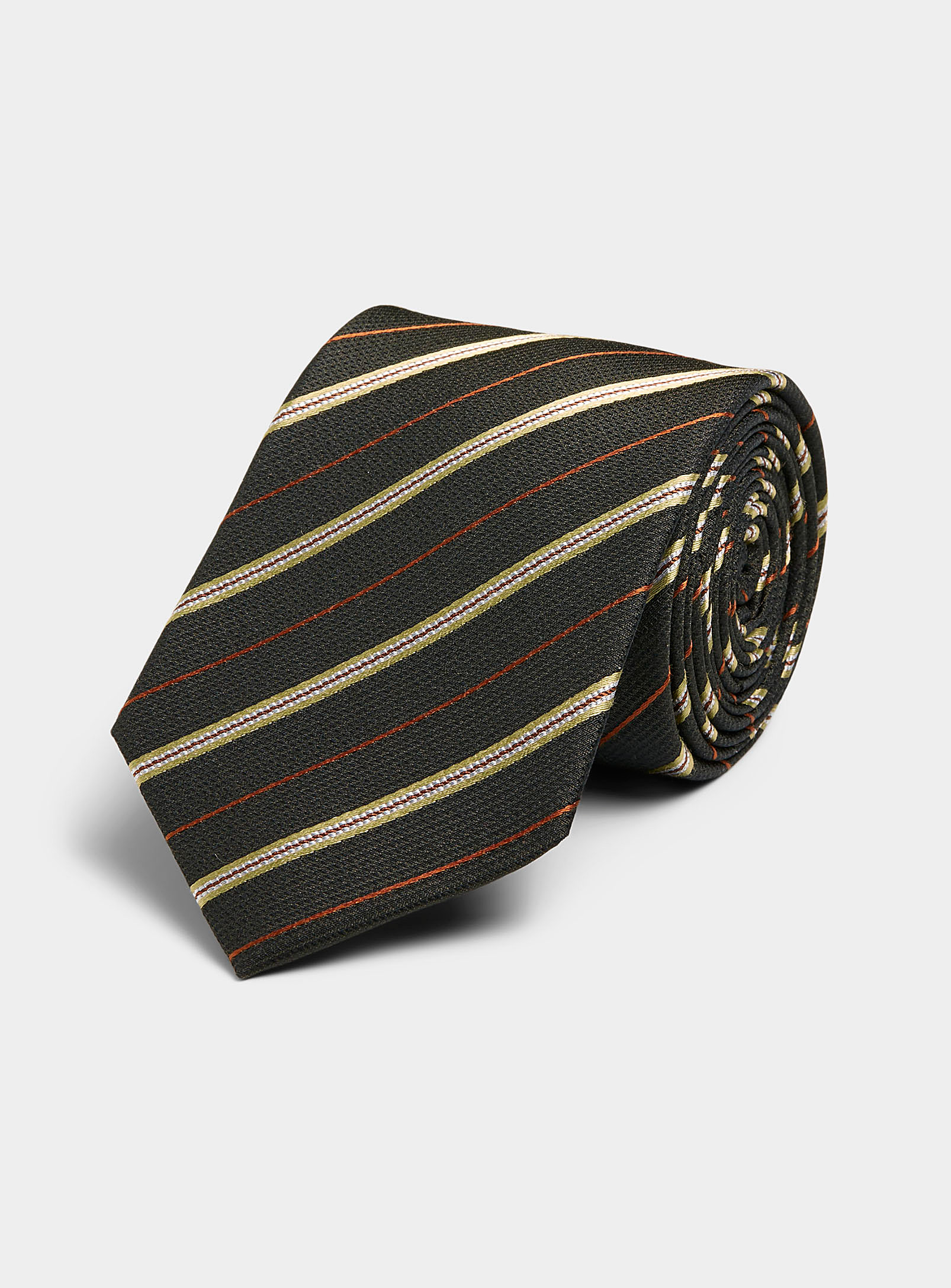 Le 31 - Men's Varsity stripe olive tie