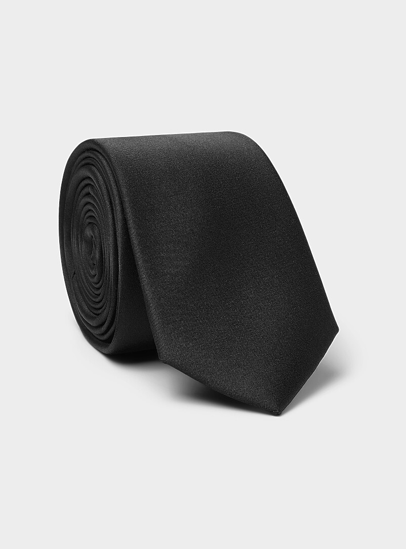 Solid Satiny Skinny Tie