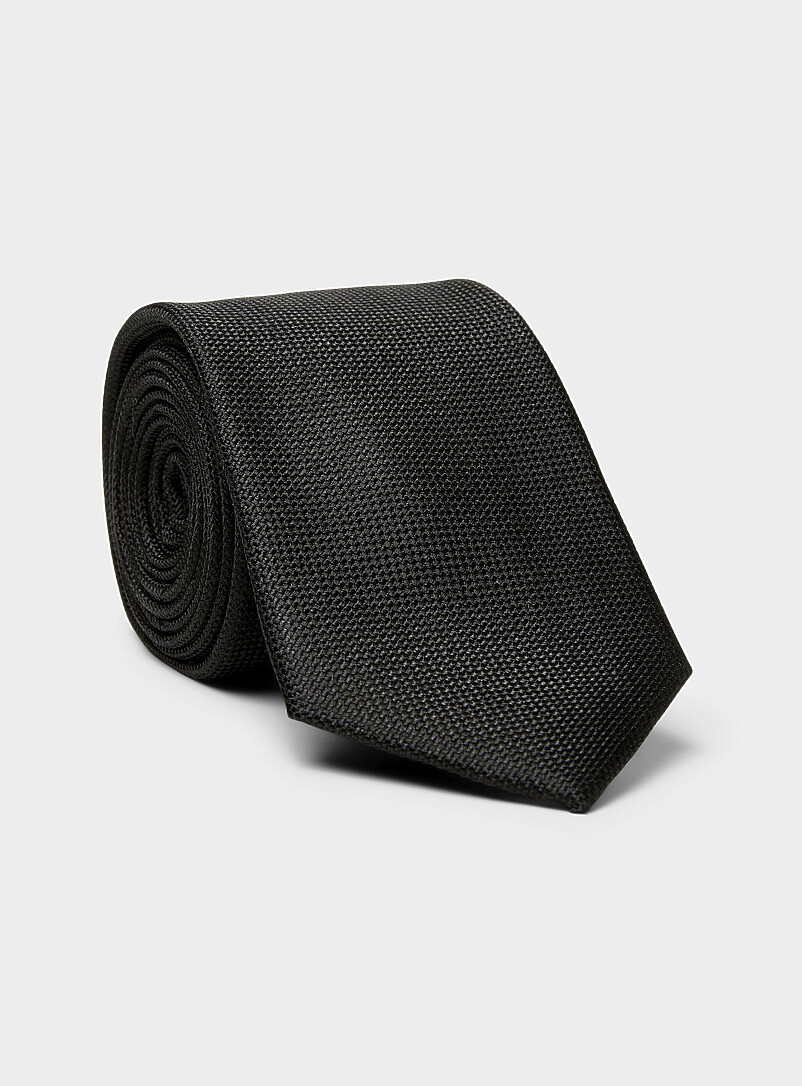 Check jacquard satiny tie product image (primary)